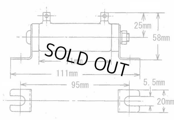 画像4: 3KΩ 30W ホーロー抵抗 2個 絶縁碍子 取り付けＬ金具付き